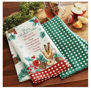Pioneer Woman Ree's Mulled Cider Tea Towel Set of 2